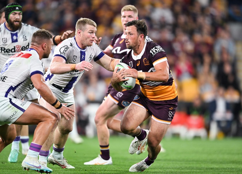 Tyson Smoothy started the game for the Broncos in Round 27 against Storm.