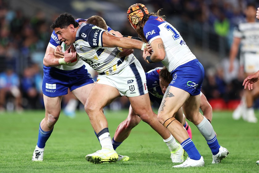 Jason Taumalolo in action against the Bulldogs in North Queensland's Round 9 win.