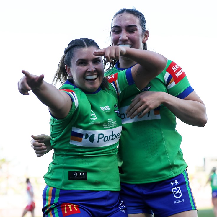 NRLW Super Saturday: Raiders put Dragons to sword; Clinical Roosters down Titans; Broncos v Cowboys