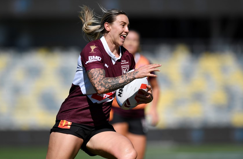 Julia Robinson at the captain's run for State of Origin Game Two in Townsville.