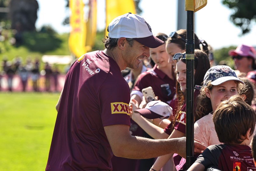 Billy Slater with Queensland fans on the Sunshine Coast.