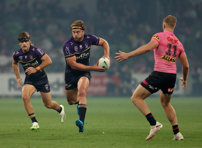 Christian Welch with the ball for Melbourne Storm.