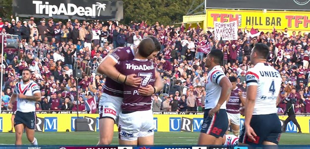 Manly play entertainers for a brilliant try