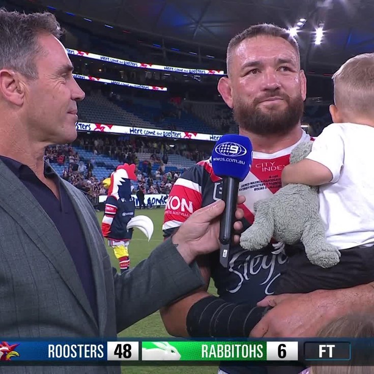 JWH soaks up the win with his family and Nick Politis