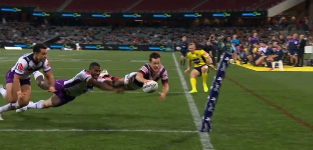 Rd 16: Roosters v Storm - No Try 6th minute - Luke Keary