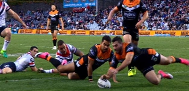 Rd 14: Tigers v Roosters - Try 33rd minute - James Tedesco