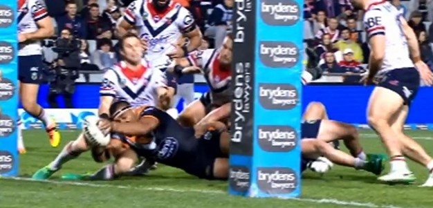 Rd 14: Tigers v Roosters - No Try 68th minute