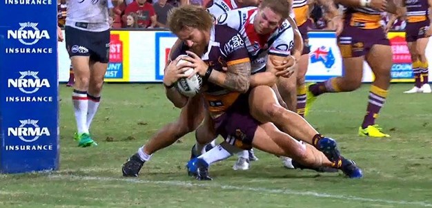 Rd 6: Broncos v Roosters - Try 51st minute - Korbin Sims