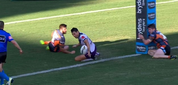 Rd 4: Tigers v Storm - No Try 76th minute - Billy Slater