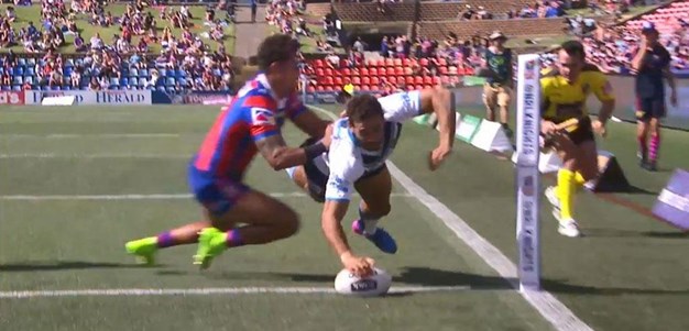 Rd 2: Knights v Titans - Try 39th minute - Tyrone Roberts-Davis