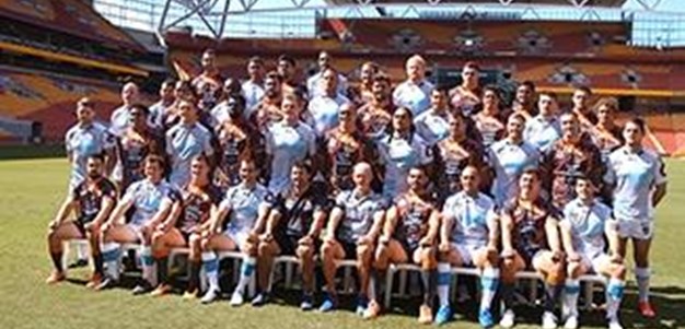 All Stars team photo and Harvey Norman store visit