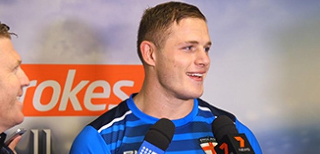 George Burgess fronts the media