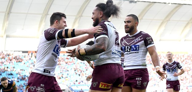 Taufua continues Manly's first-half dominance