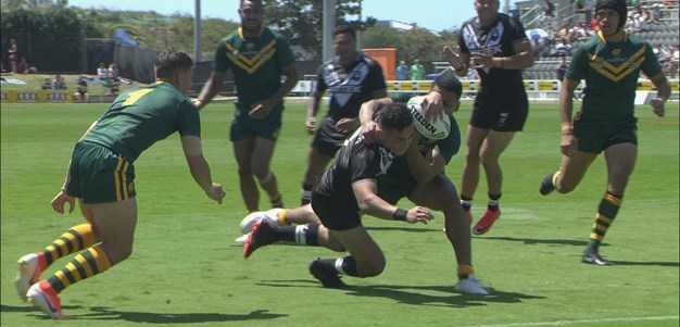 Iro gets the perfect start to the second half for Junior Kiwis
