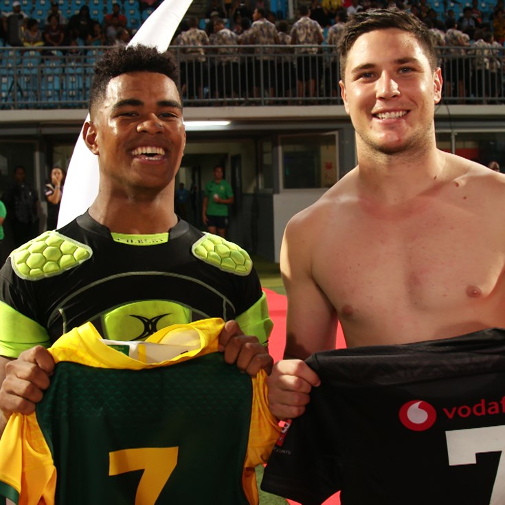 Fijian rookie meets his halves hero