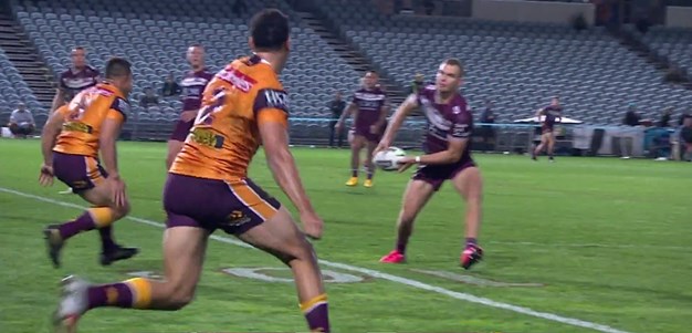 Perfect Tom Trbojevic pass gets Funa his first try in the NRL