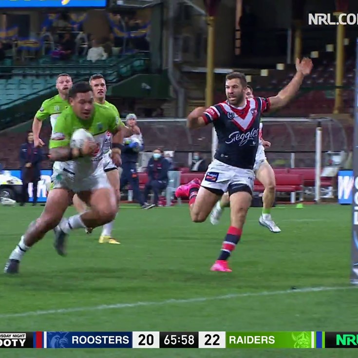 Papalii cruises over as Roosters defence left wanting