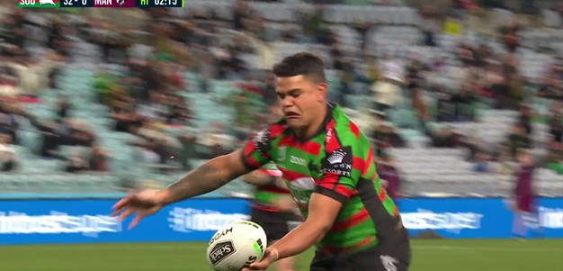 Mitchell intercepts a Funa pass as the misery continues for Manly