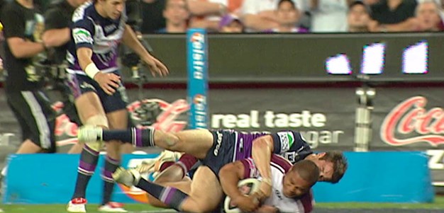Matai gets Manly's first just before the break