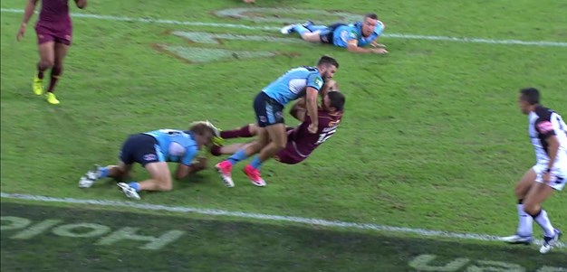 Tedesco saves two tries in two tackles