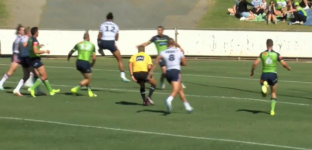 Tupouniua collects a Tupou kick to score first