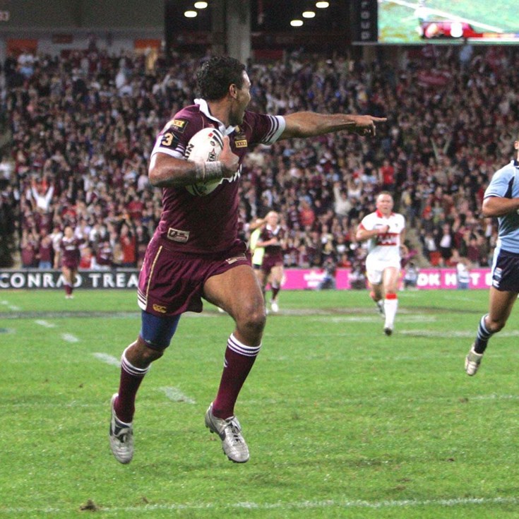 First Origin try: Justin Hodges