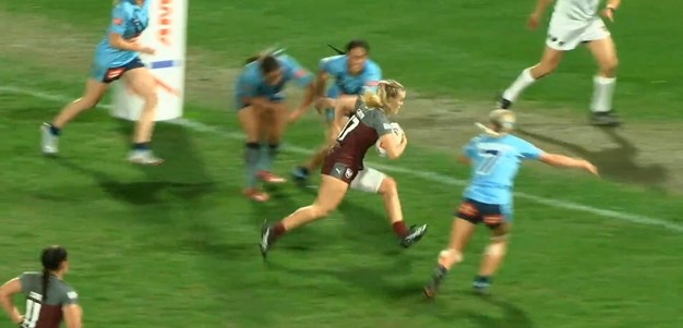 QLD hit the lead with a try to Larsson