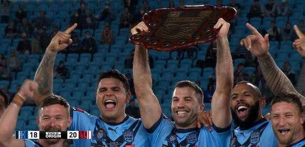 Tedesco takes to the stage to lift the shield