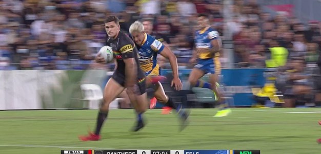 Dylan Brown saves a certain try to Cleary