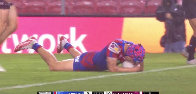 Ponga at the end of a top Knights play