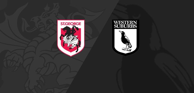 Full Match Replay: St George Dragons v Western Suburbs Magpies - Round 1, 1998