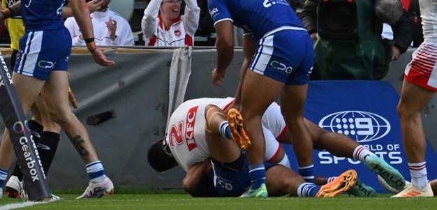 Mathew Feagai gets over for a try