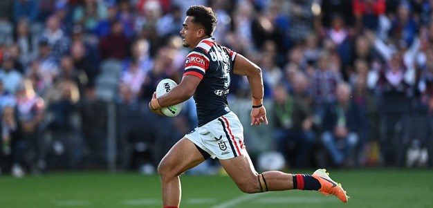 Pauga gets his first try for the Roosters