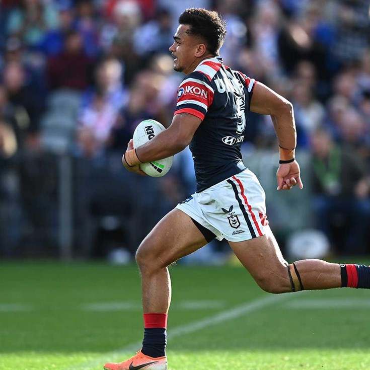 Pauga gets his first try for the Roosters