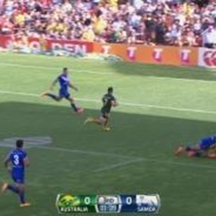 Four Nations: TRY Cooper Cronk (2nd min)