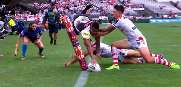Rd 1: Dragons v Panthers - Try 30th minute - Waqa Blake