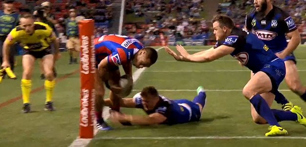 Rd 6: Knights v Bulldogs - No Try 20th minute - Ken Sio