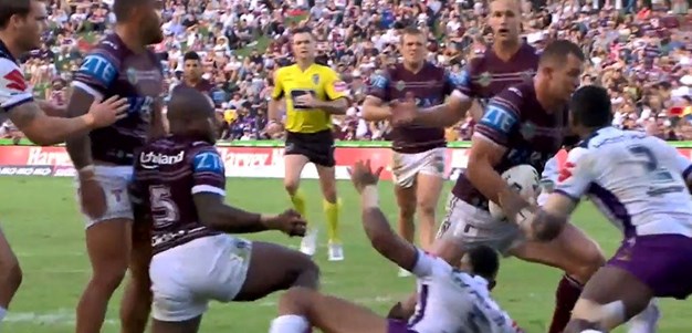 Rd 7: Sea Eagles v Storm - Try 64th minute - Brenton Lawrence