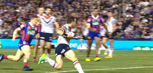 Rd 7: Knights v Roosters - Try 32nd minute - Michael Gordon