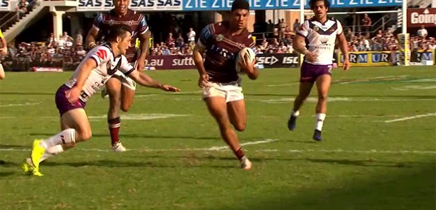 Rd 7: Sea Eagles v Storm - Try 39th minute - Brain Kelly