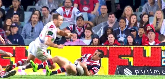 Rd 8: Roosters v Dragons - Try 66th minute - Mitchell Pearce