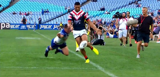 Rd 11: Bulldogs v Roosters - No Try 18th minute - Luke Keary