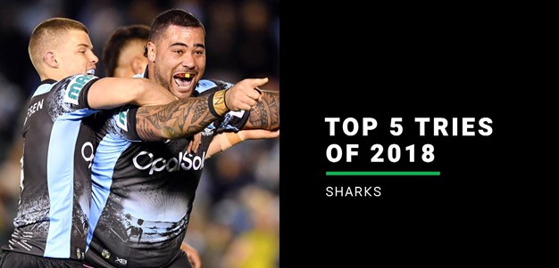 Sharks' top five tries of 2018