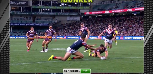 FW 1: Roosters v Broncos - Try 37th minute - James Roberts