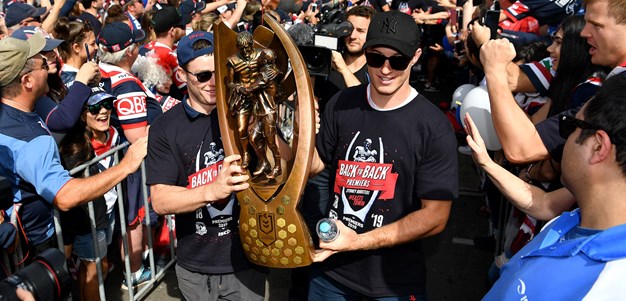 Fans crave more success as Roosters players celebrate