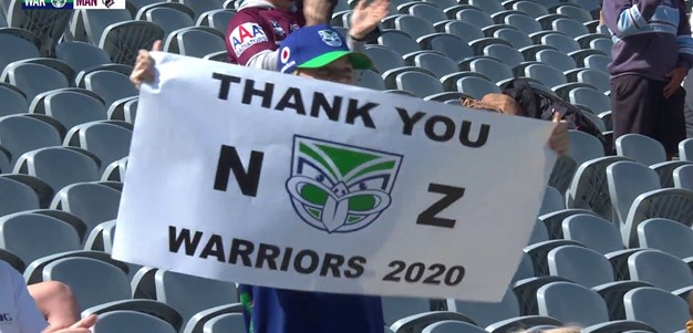 Sea Eagles and fans thank Warriors and Blair with standing ovation