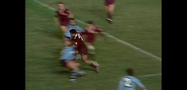 Meninga on the charge as Brennan scores
