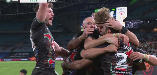 Hat-trick hero Johnston becomes Rabbitohs all-time leading try scorer