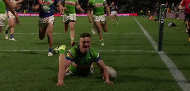 Jack Wighton finishes a Raiders ripper