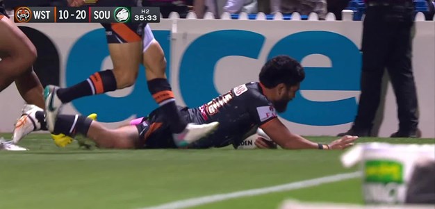 Isaiah Papali'i finishes some classy Wests Tigers attack